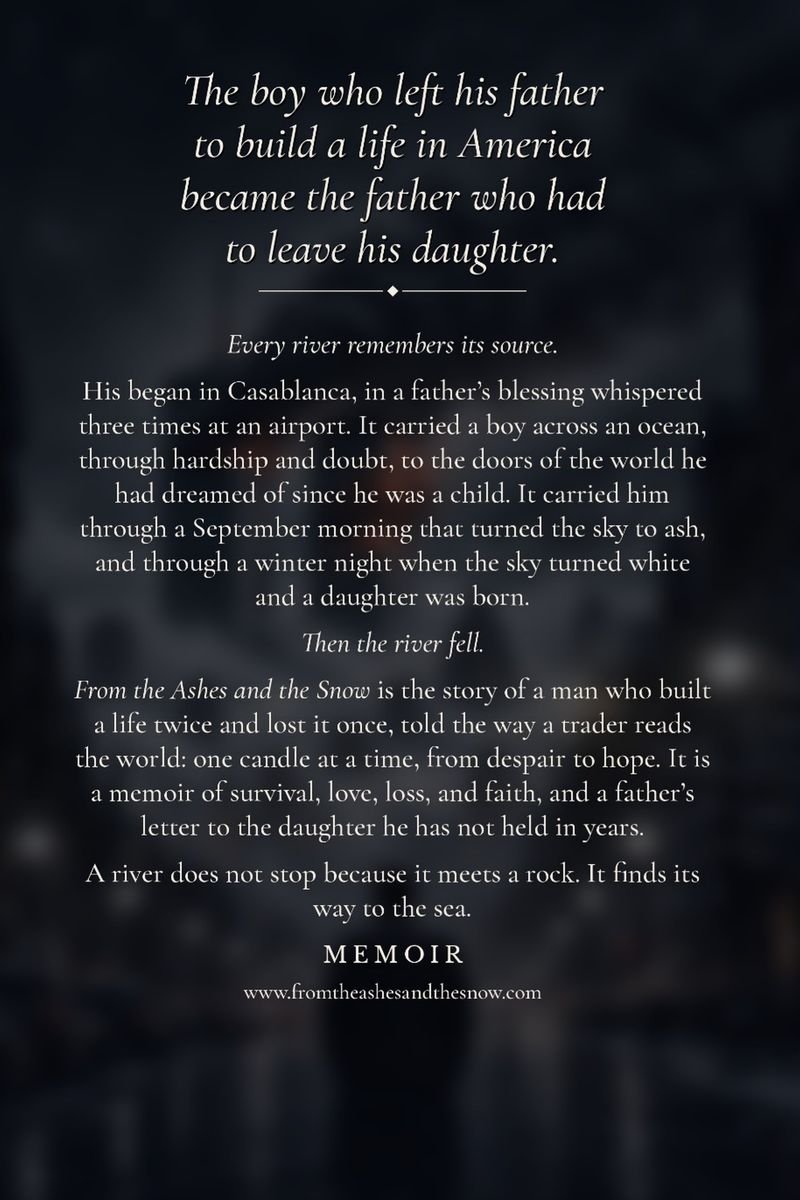 The back cover of From the Ashes and the Snow, with the text printed beside it on this page.